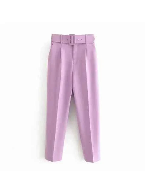 Women's Tailored Blazer and High Waist Trouser Suit Set