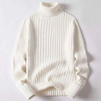 Men's Turtleneck Sweater - Cozy and Stylish Knitwear White