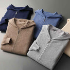 Men's Thick Knit Wool Zip Hoodie Cardigan - Autumn/Winter Jacket