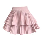 Women's Mini Skirt with Layered Pleats