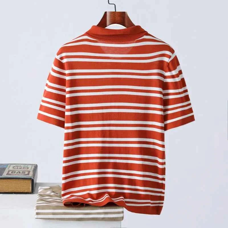 Men's Striped Polo Shirt - Stylish and Comfortable