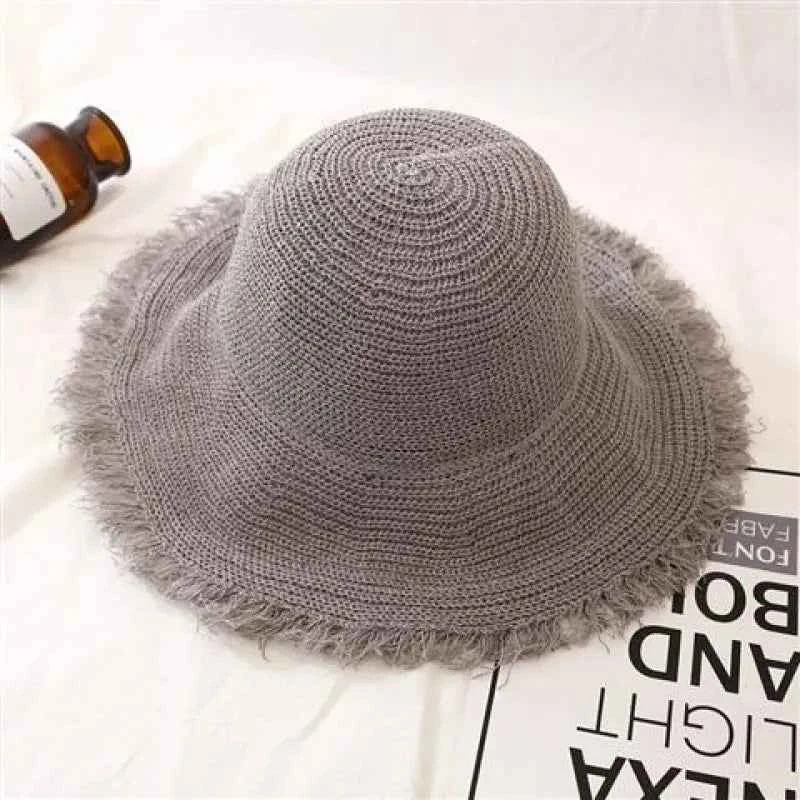 Trendy Fringe Bucket Hat for Stylish Looks Grey
