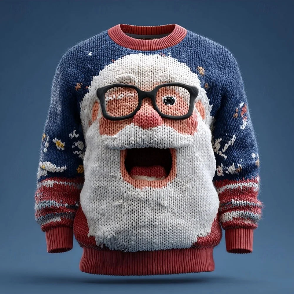 Cozy Knitted Ugly Christmas Sweater for Men - Crew Neck MYWYS00033