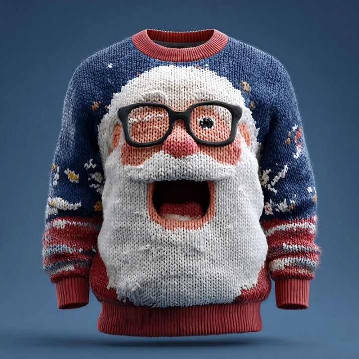 Cozy Knitted Ugly Christmas Sweater for Men - Crew Neck MYWYS00033