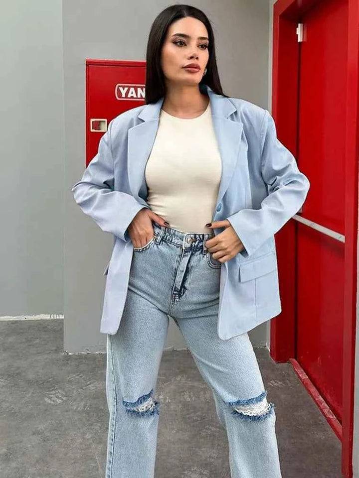 Women's Tailored Fit Classic Blazer Blue
