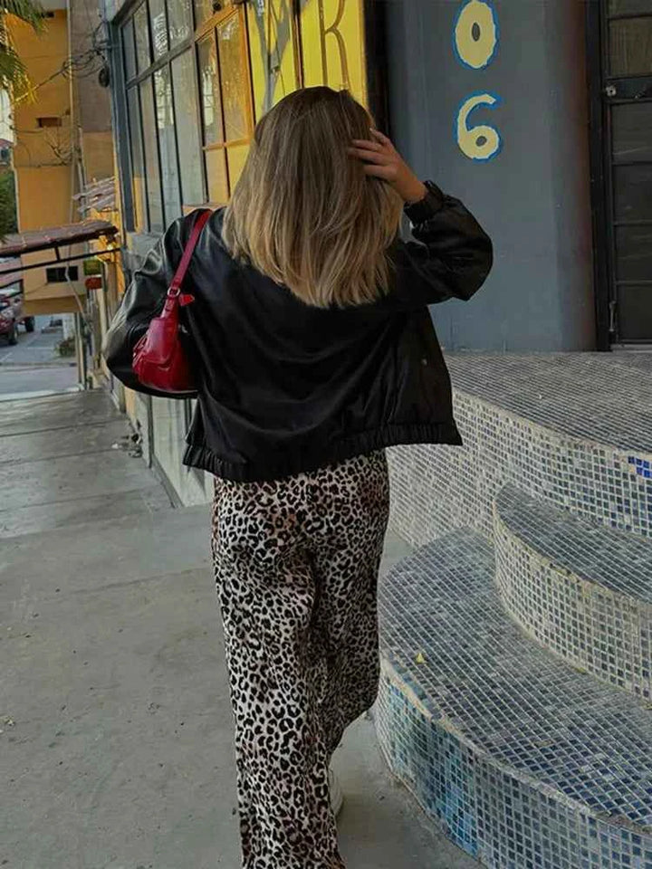 Women's High Waist Wide Leg Pants - Comfortable Loose Fit - Stylish Design