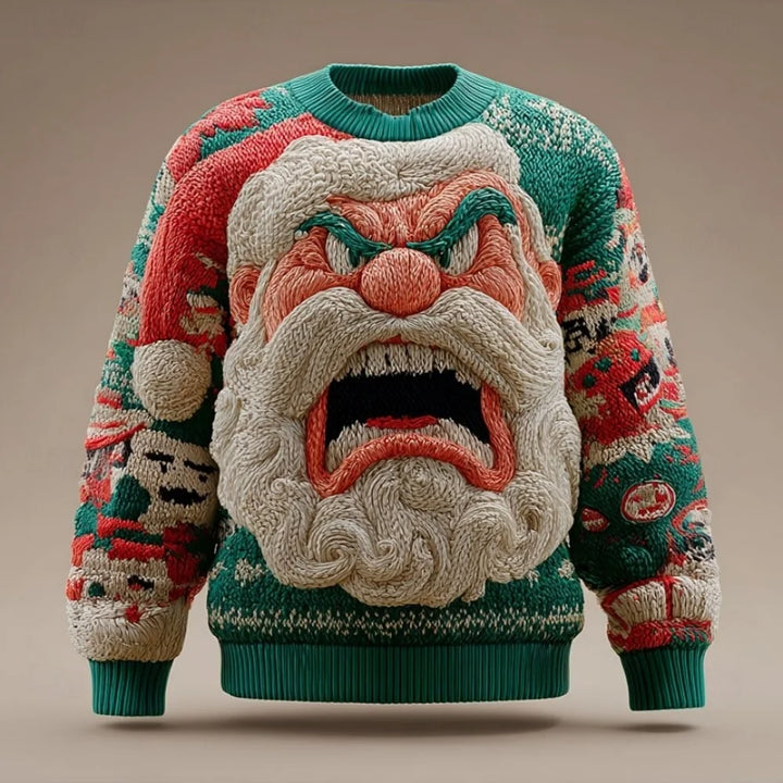 Cozy Knitted Ugly Christmas Sweater for Men - Crew Neck MYWYS00036