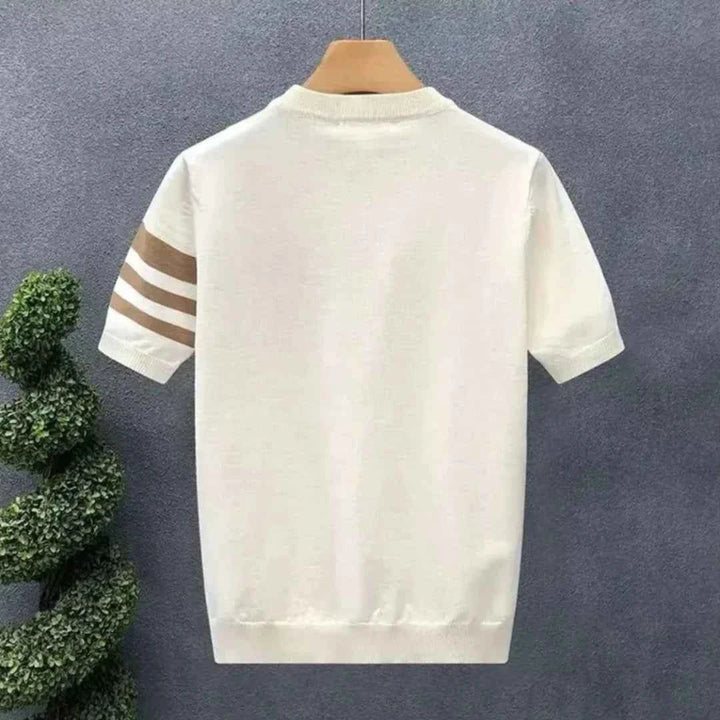 Men's Contrast-Stripe Knit Tee