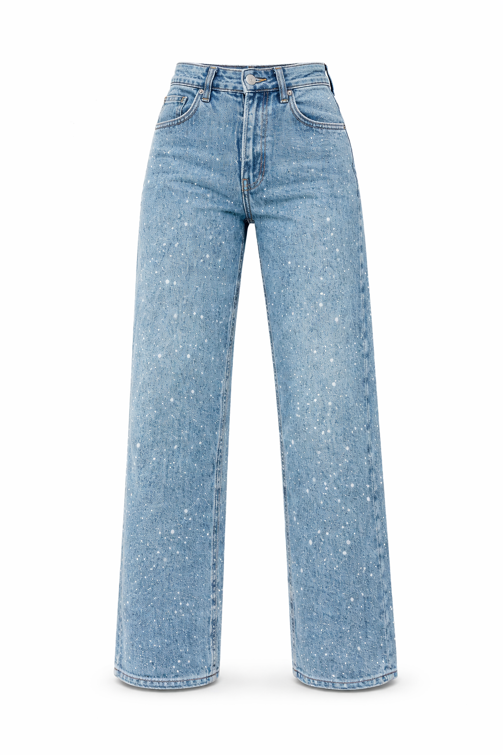 Sanay | Women's High-Waist Jeans with Glitter Accents