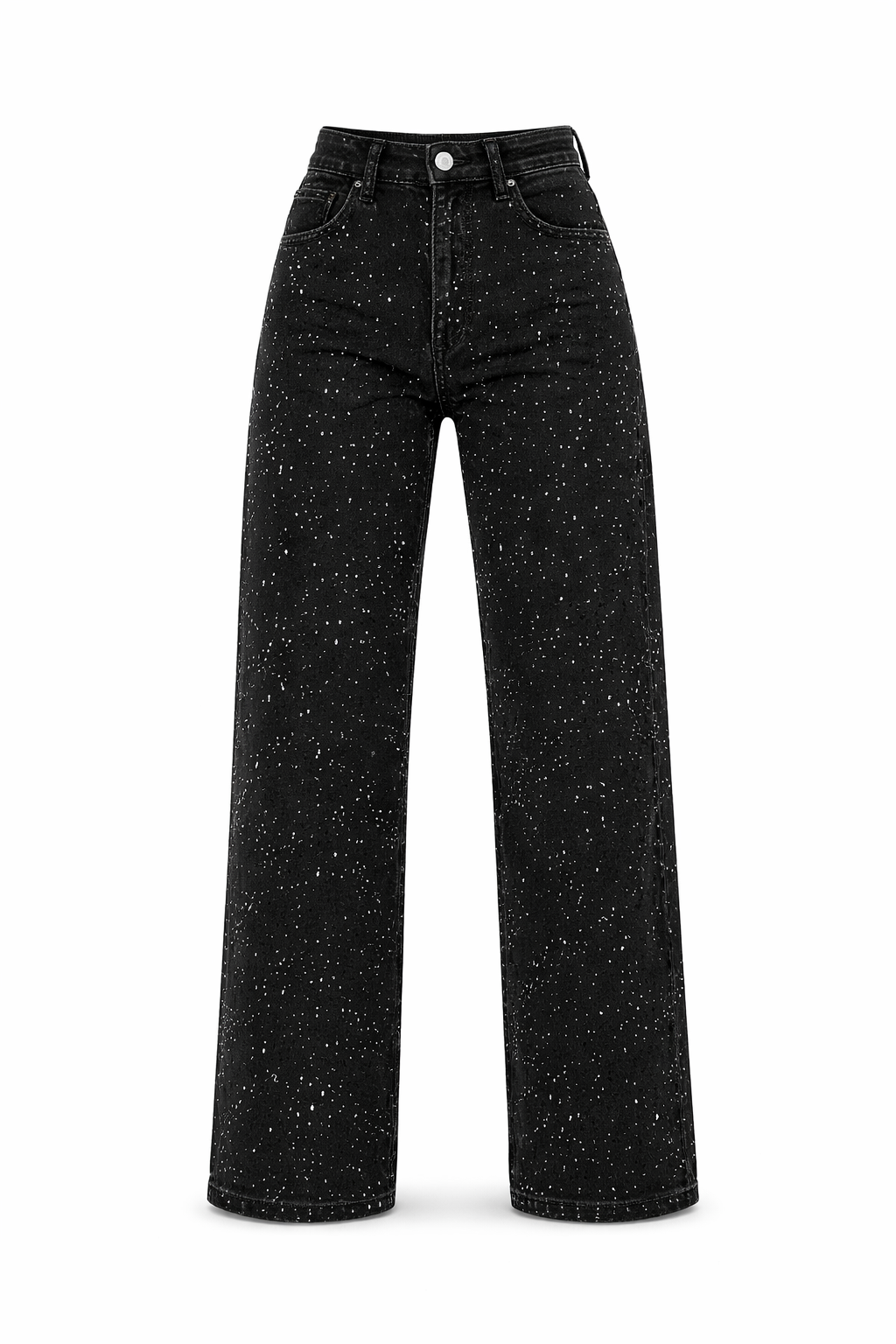 Sanay | Women's High-Waist Jeans with Glitter Accents