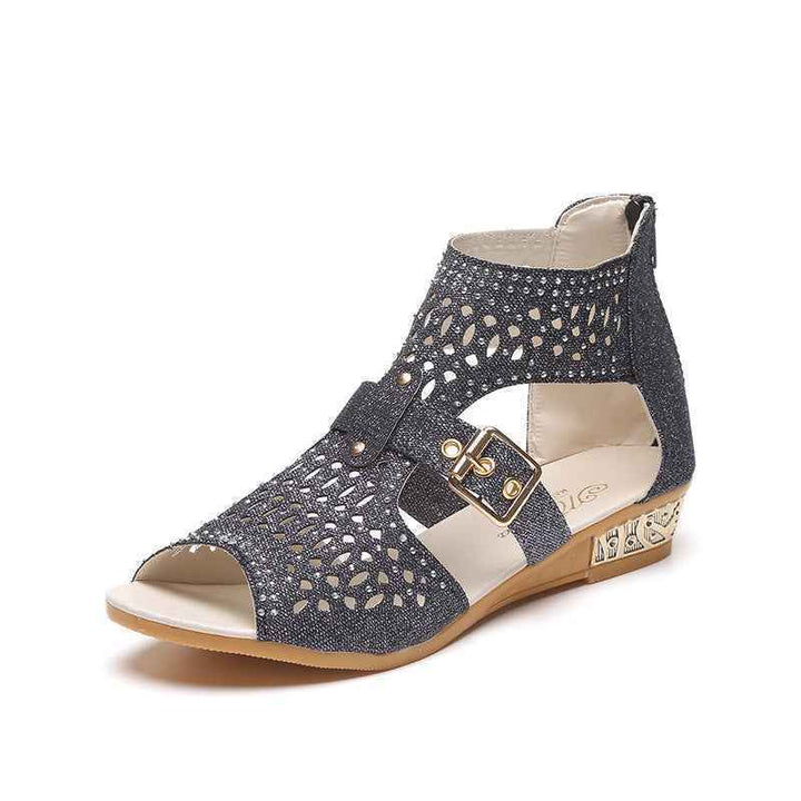 Sandals Rivet Flat Sandals Women's Shoes Black