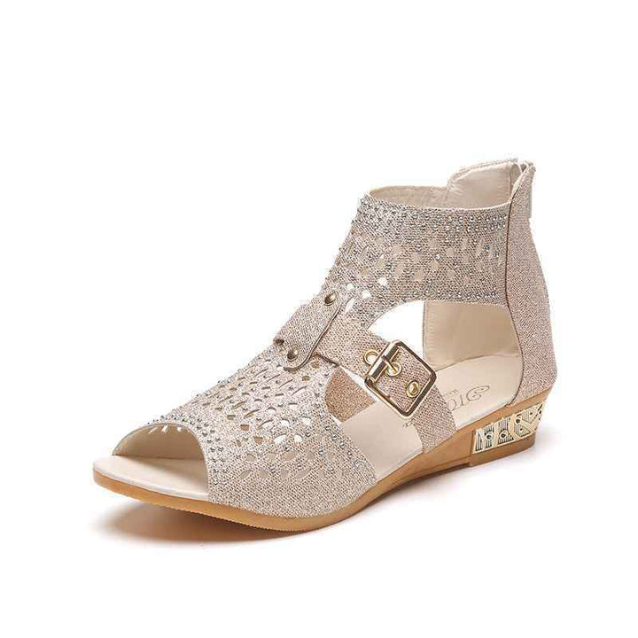Sandals Rivet Flat Sandals Women's Shoes Beige