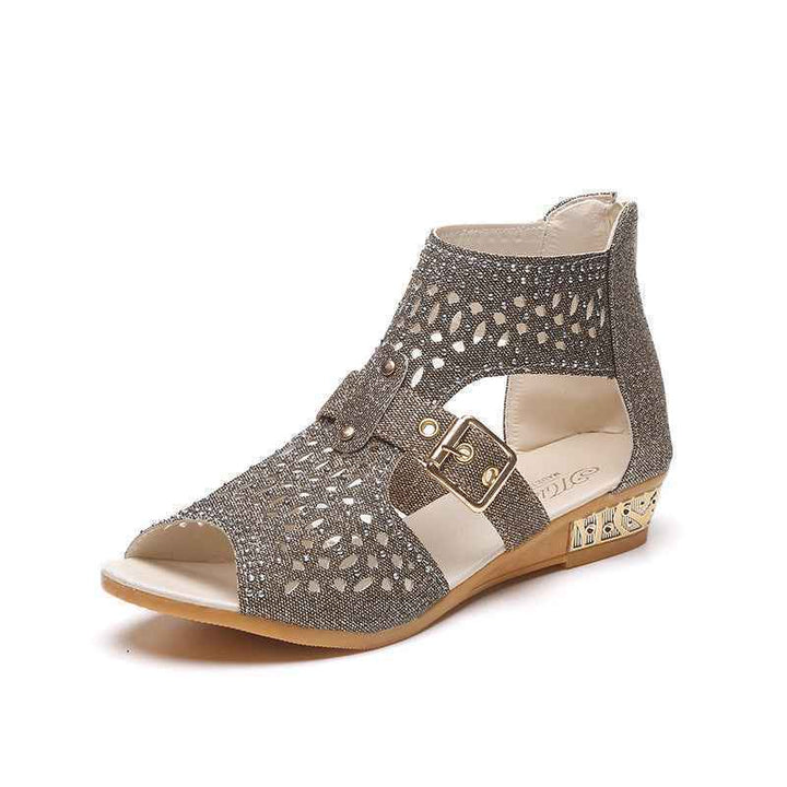 Sandals Rivet Flat Sandals Women's Shoes Gold