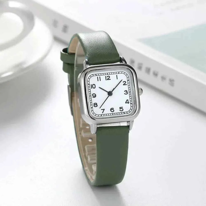 Square Alloy Watch for Stylish Elegance Forest
