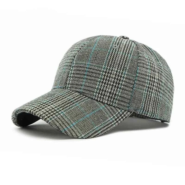 Classic Plaid Baseball Cap Slate