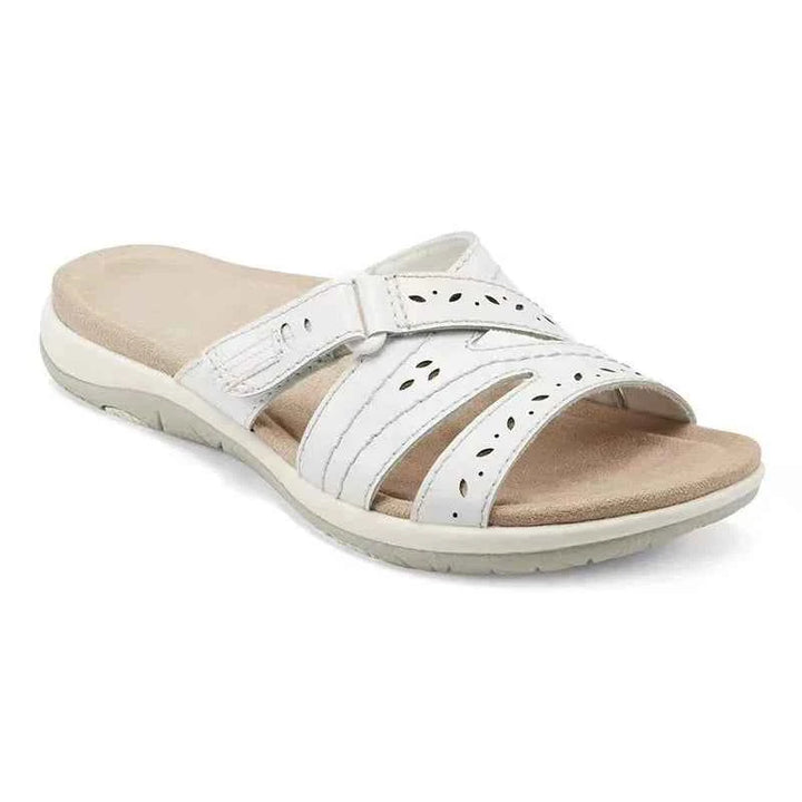 Women’s Orthopedic Hook & Loop Sandals White