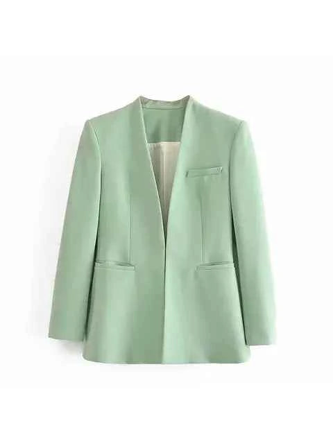 Women's Tailored Blazer and High Waist Trouser Suit Set