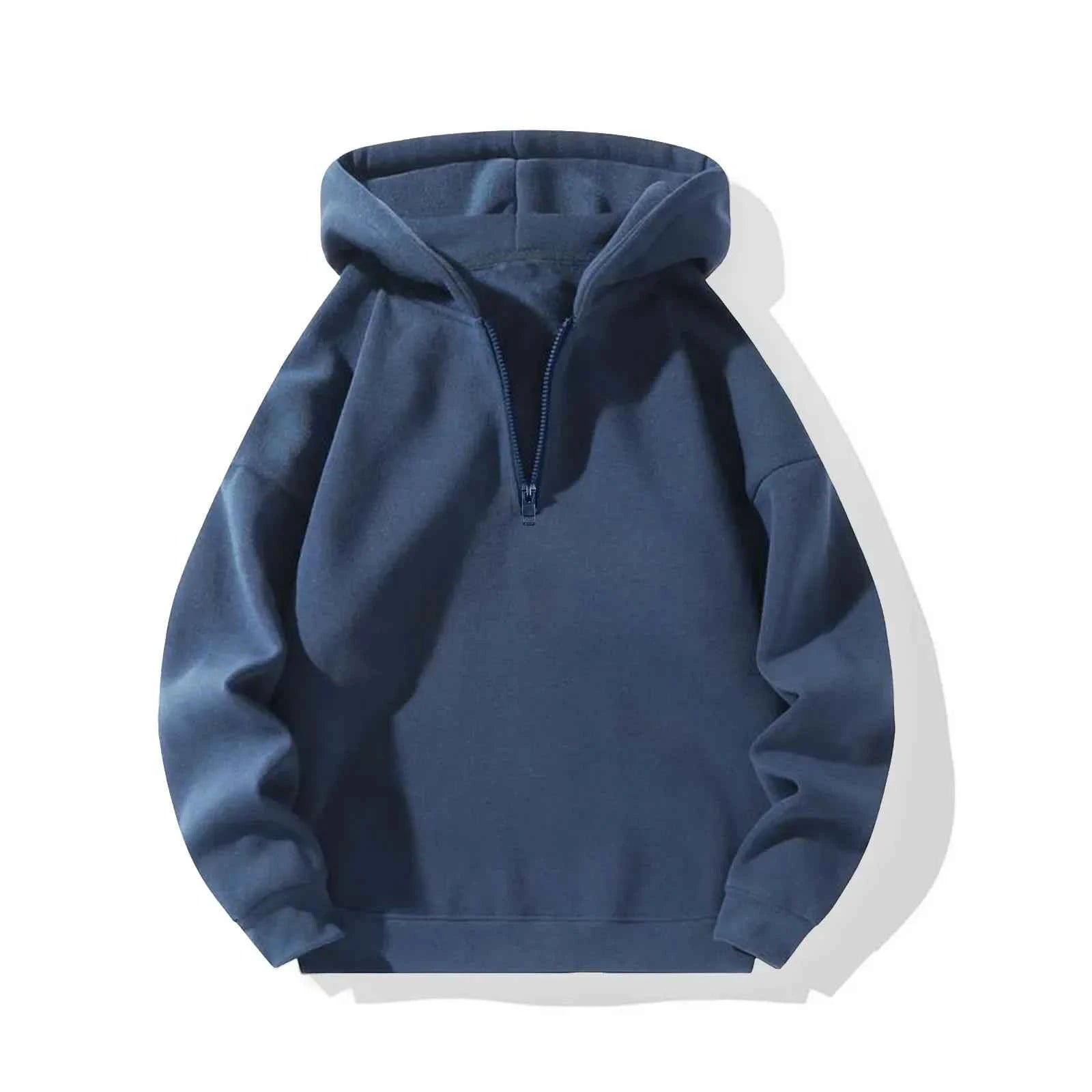 Men's Oversized Half-Zip Hoodie Navy