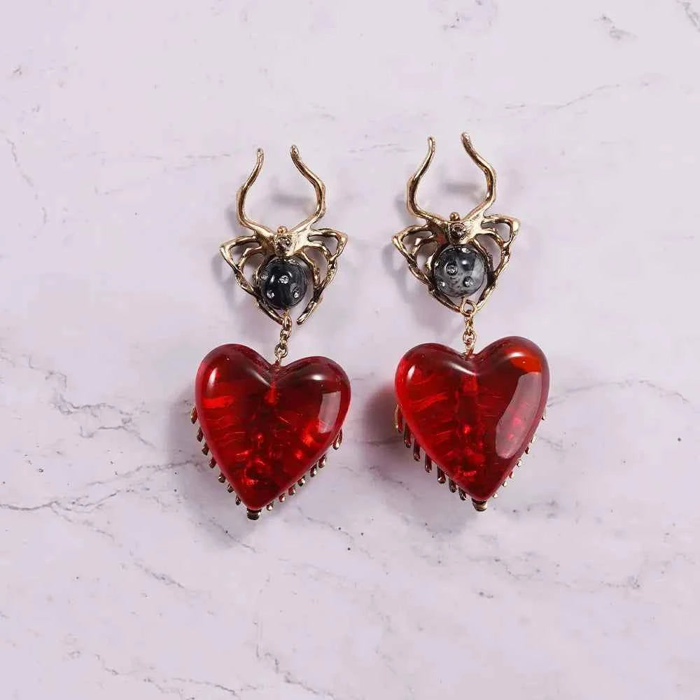 Enchanted Spider Earrings - Dark Romance Style