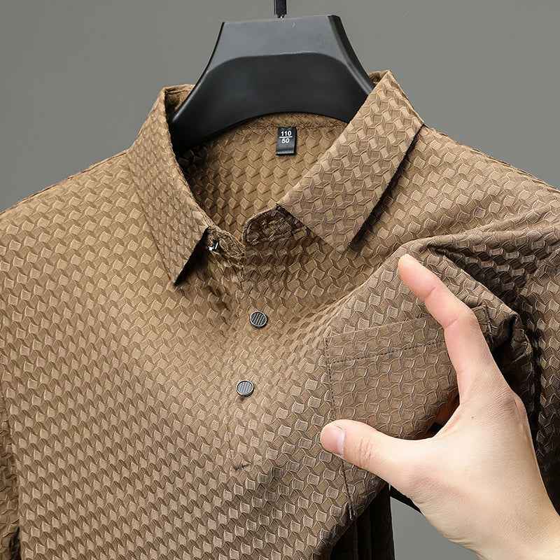 Men's Vertex Polo Shirt - Stylish & Comfortable Brown