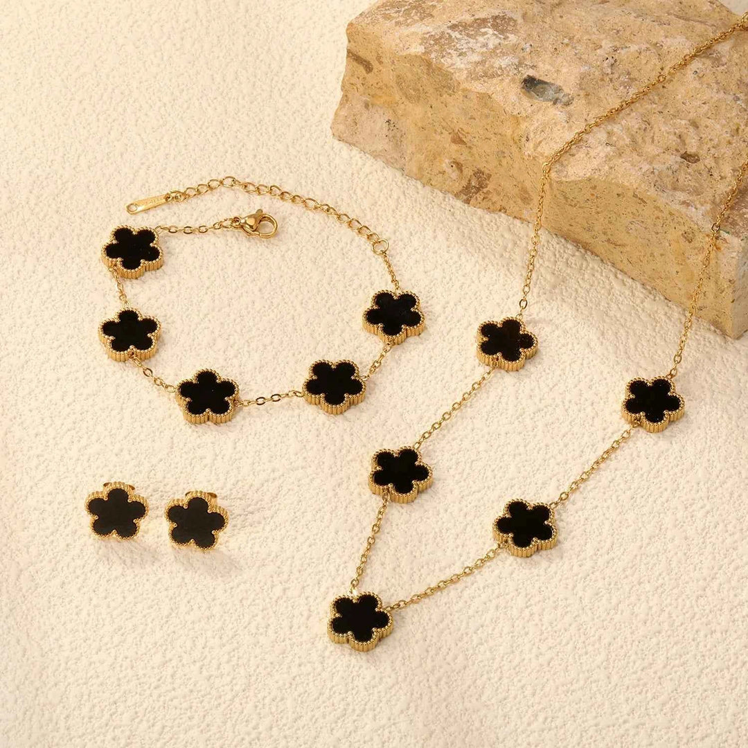 Elegant Floral Petal Set for Home Decor Onyx