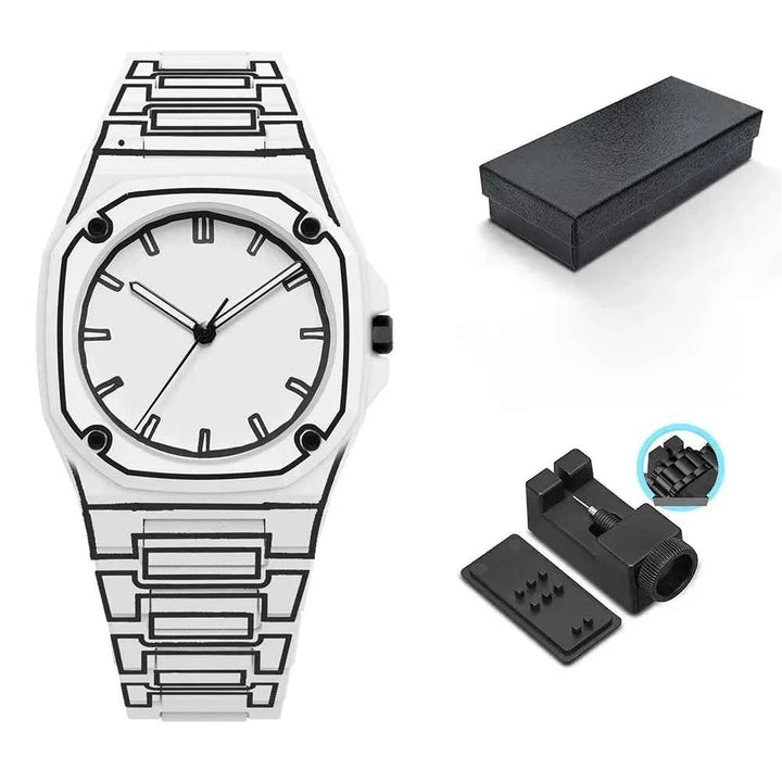 Stylish Arc Outline Watch for Modern Elegance
