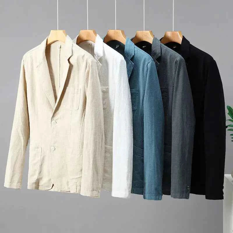 Men's Cotton-Linen Wellington Blazer