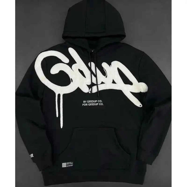Men's & Women's | Casual Striped Letter Oversized Hoodie for Street Fashion