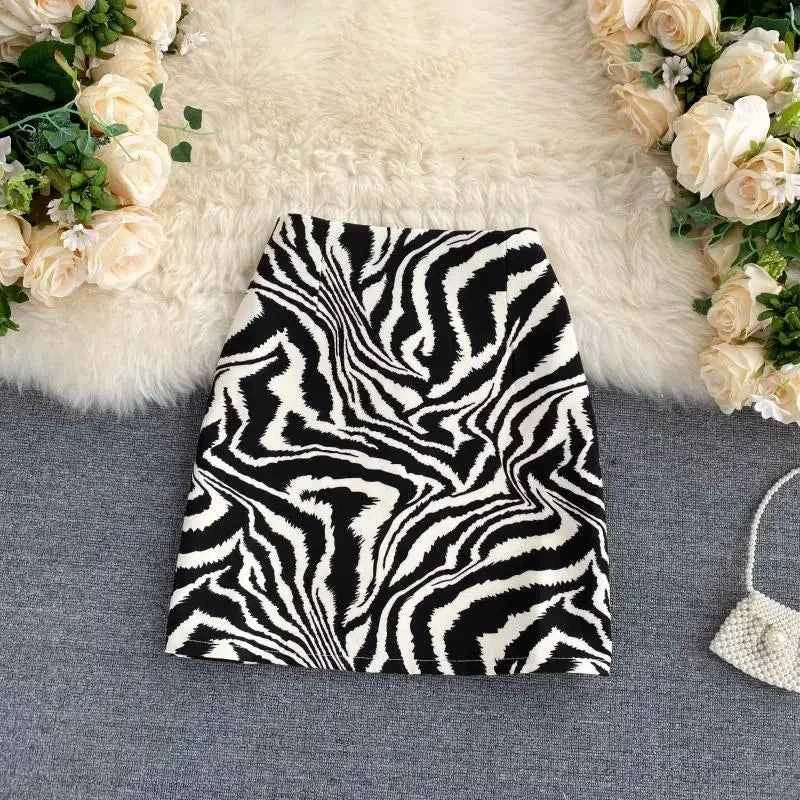 Women's Zebra Print Mini Skirt