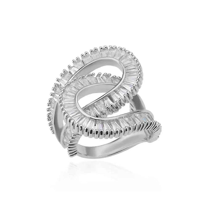 Adjustable Roma Loop Ring Silver