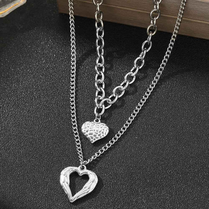 Elegant Heart Necklace Set