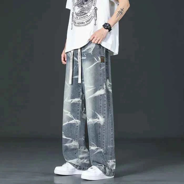 Men's Zebra Fade Denim Jeans Stone Zebra