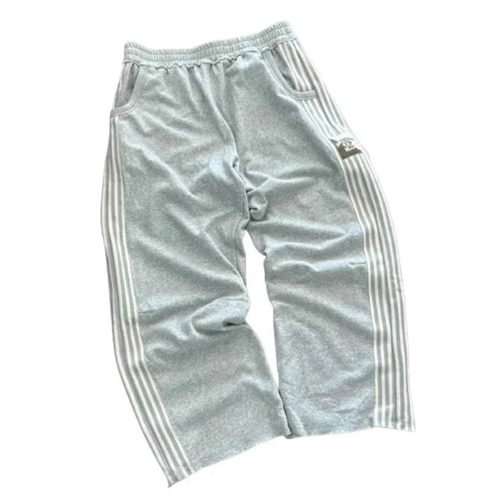 Y2K Retro Stripe Baggy Jogging Pants – Unisex Harajuku Streetwear