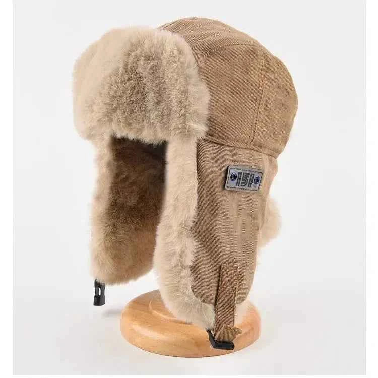 Standard Fit Trapper Hat with Ear Flaps and Fur Lining