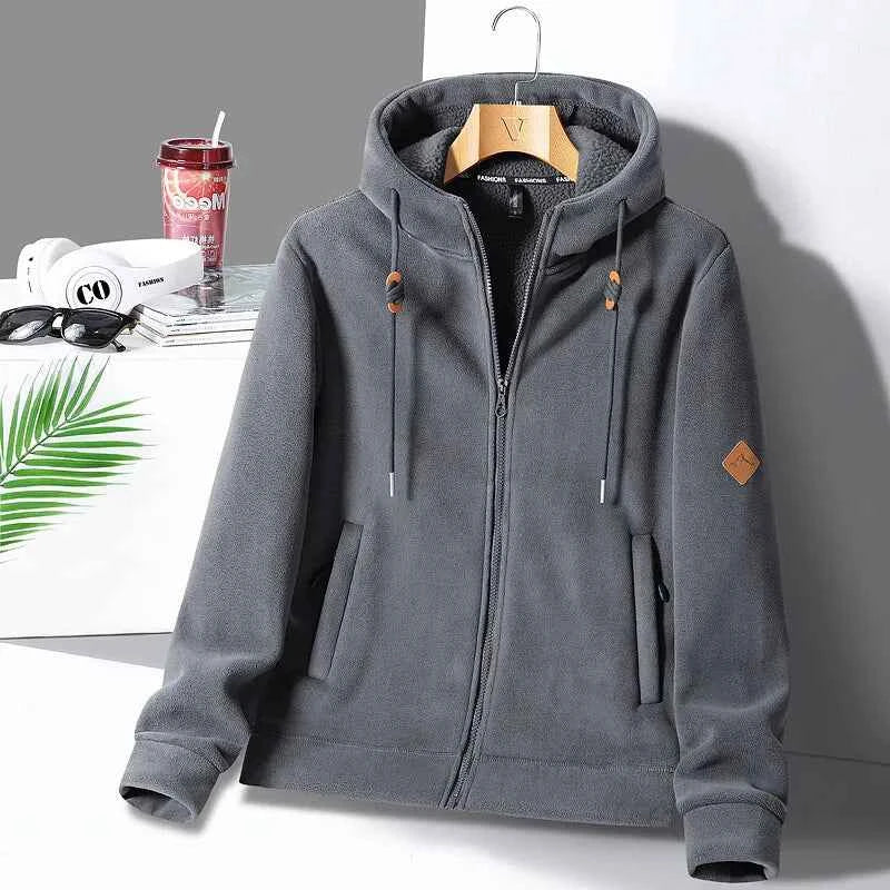 Men's Heavy Fleece Hoodie Gray