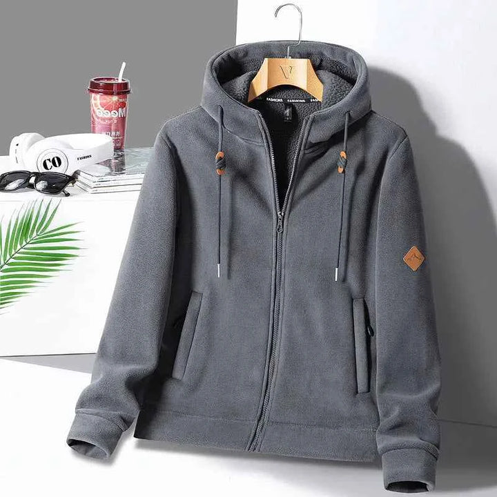 Men's Heavy Fleece Hoodie Gray