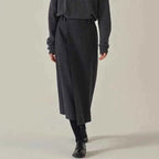 Women's Elegant Midi Skirt Dark Grey