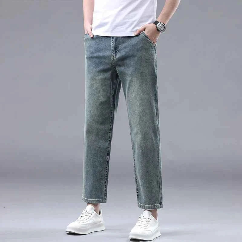 Men's Cropped Denim Jeans