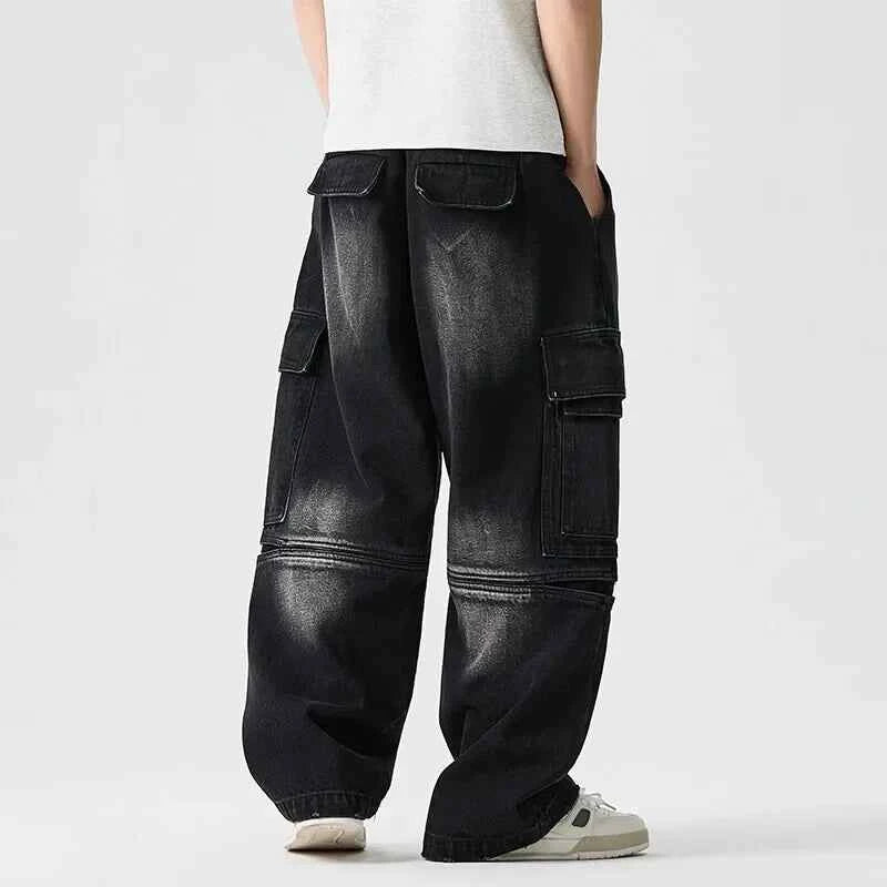 Men's Washed Baggy Jeans