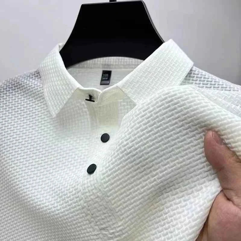 Men's Textured Polo Shirt