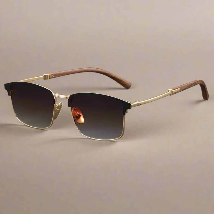 Cedar Clubmaster Sunglasses Black & Brown