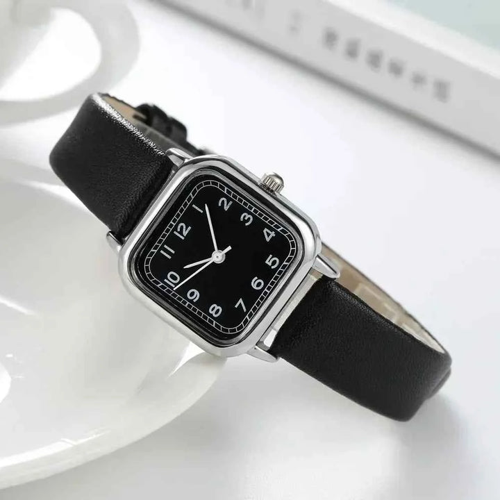 Square Alloy Watch for Stylish Elegance Midnight