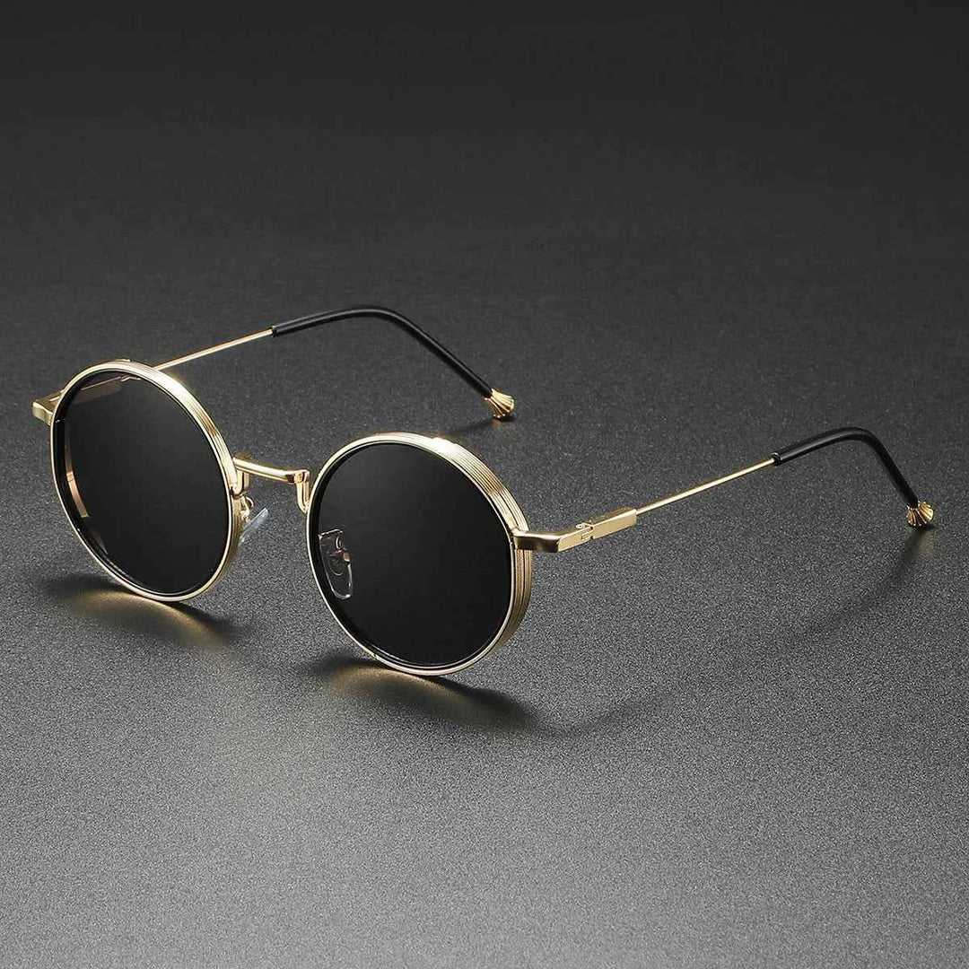 Stylish Metal Sunglasses for Ultimate Sun Protection Gold