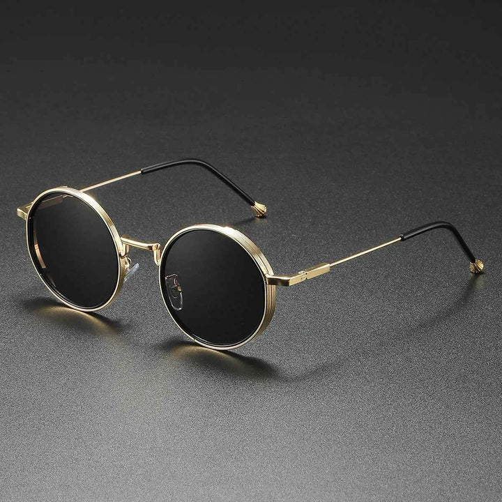 Stylish Metal Sunglasses for Ultimate Sun Protection Gold