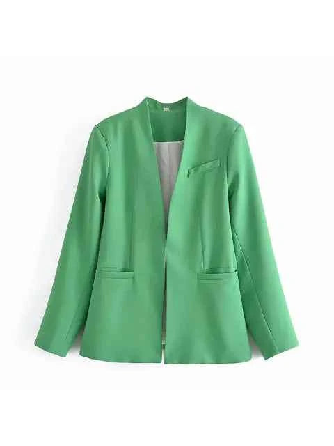 Women's Tailored Blazer and High Waist Trouser Suit Set