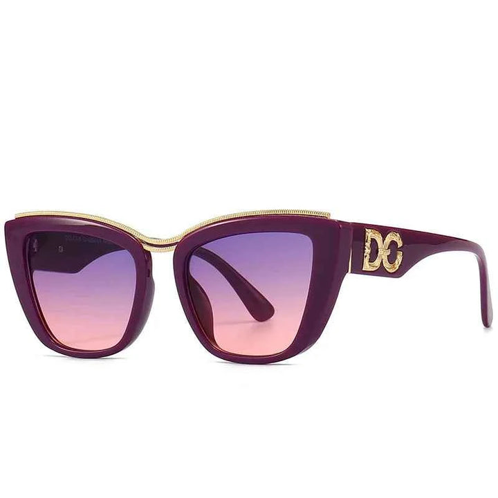 Luxury Cat-Eye Gradient Sunglasses for Women Purple Sunglasses
