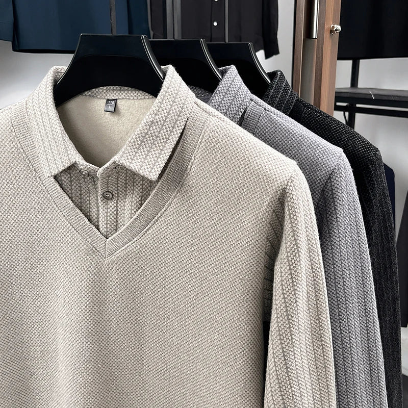 Men's Thickened Two-Piece Shirt Set