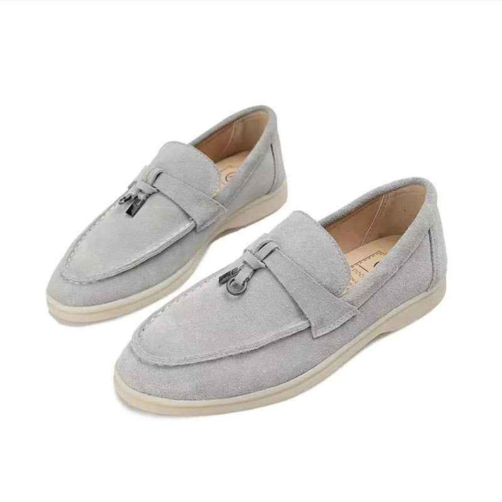 Women's Classic Flat Slip-On Loafers Gray