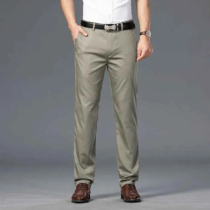 Men's Stretch Chino Pants Olive Green