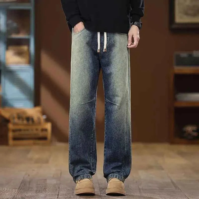 Men's Baggy Jeans - Ryder Style Olive Wash